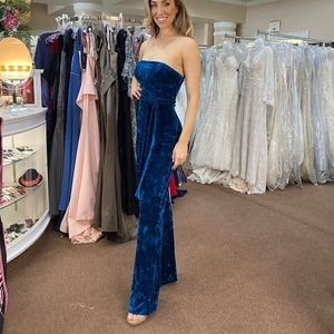 Jovani velvet jumpsuit